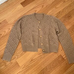 SHEIN Tan Women's Cardigan Sweater